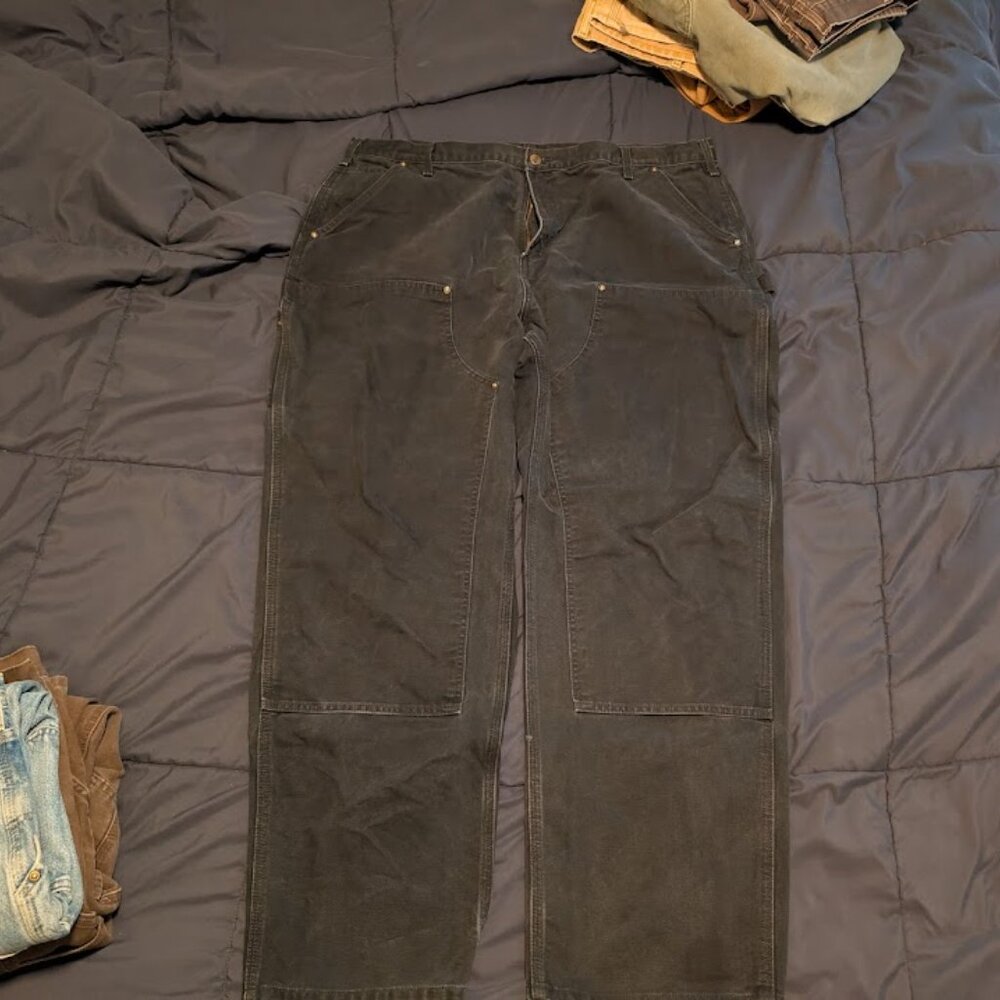 Black Double Knee Carhartt Pants